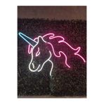 dekoraven Unicorn Tek Boynuzlu At Neon Led Tabela, unicornras