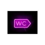 dekoraven Wc-Tuvalet Yön Neon Led Tabela Dekoratif Aydınlatma Pembe 75x33 cm, wcneon1