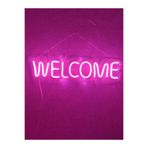 Dekoraven Welcome Neon Led Duvar Dekoru Aydınlatması Neon Led Tabela, welpinkravenneon