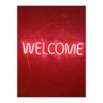 Dekoraven Welcome Neon Led Duvar Dekoru Aydınlatması Neon Led Tabela, welredravenneın