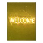 Dekoraven Welcome Neon Led Duvar Dekoru Aydınlatması Neon Led Tabela, welsarneonraven