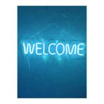 Dekoraven Welcome Neon Led Duvar Dekoru Aydınlatması Neon Led Tabela, welturkuazravernneon