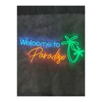 dekoraven Welcome Paradise Neon Led Tabela, paradis