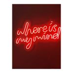 Dekoraven Where Is My Mind Neon Tabela Neon Yazı Led Dekoratif Duvar Aydınlatması Neon Duvar Dekorasyonu, whererdraven