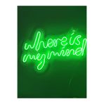 Dekoraven Where Is My Mind Neon Tabela Neon Yazı Led Dekoratif Duvar Aydınlatması Neon Duvar Dekorasyonu, whereyeşraven