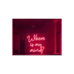 dekoraven Where Is My Mind Neon Yazı Tabela Dekoratif Aydınlatma 50x50 Cm Kırmızı, mindraven