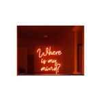 Dekoraven Where Is My Mind Neon Yazı Tabela Dekoratif Aydınlatma(50X50Cm), mindravtur