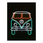 dekoraven Woswos Bettle T2 Minibüs Neon Led Tabela Dekorasyon 50X50Cm Turkuaz Turuncu Beyaz, wosraven2