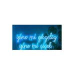 dekoraven Yine Mi Güzeliz Yine Mi Çiçek Yazısı Güzellik Merkezi Kuaför Neon Led Tabela 60X40Cm Turkuaz, yinemigüzeliz
