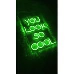 Dekoraven You Look So Cool Yazı Neon Led Tabela Duvar Dekoru, looksorvn60yeş
