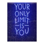 Dekoraven Your Only Limits Is You(Tek Sınırın Sensin Yazı Neon Led Tabela (80X40Cm), limitsmav