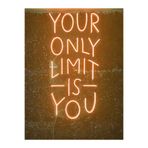 Dekoraven Your Only Limits Is You(Tek Sınırın Sensin Yazı Neon Led Tabela (80X40Cm), limitstrun