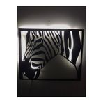 dekoraven Zebra Led Işıklı Tablo siyah
