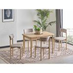Dekorazi Perla Modern Açılır Fonksiyonlu Yonga Levha Masa Takımı 4 Sandalyeli 110x70x73 cm