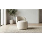 Dekorbizden Glory Puf Beyaz - 301 - Siyah