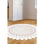 Dekoreko 111 Figürlü Yuvarlak Özel Kesim Bej 80x80 cm Halı