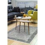 Dekoreko 1314K2-7 Kaymaz Taban Djt Salon Halısı Trend Modern 1314 Gri