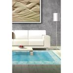 Dekoreko 1460K1-7 Kaymaz Taban Djt Salon Halısı Trend Saçaklı Modern 1460 Mavi