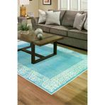 Dekoreko 1460K2-7 Kaymaz Taban Djt Salon Halısı Trend Modern 1460 Mavi