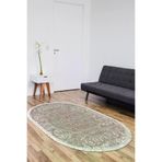Dekoreko 1488P1-1 Kaymaz Taban Djt Salon Halısı Star Pamuk Saçaklı Oval Modern 1488 Kahve