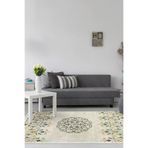 Dekoreko 1491K1-7 Kaymaz Taban Djt Salon Halısı Trend Saçaklı Modern 1491 Bej