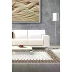 Dekoreko 1529D2-7 Kaymaz Taban Djt Salon Halısı Yıldız Deri Modern 1529 Krem