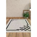Dekoreko 1919K2-7 Kaymaz Taban Djt Salon Halısı Trend Modern 1919 Gri Siyah