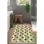 Dekoreko 1926K1-9 Kaymaz Taban Djt Banyo Halısı Trend Saçaklı Modern 1926 Kahve