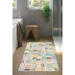 Dekoreko 1937P2-9 Kaymaz Taban Djt Banyo Halısı Star Pamuk Modern 1937 Renkli