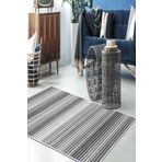 Dekoreko 2121 İpek Halı Saçaksız Gri 80x120 cm Salon Halı