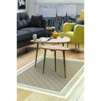 Dekoreko 603MP2-7 Kaymaz Taban Djt Salon Halısı Star Pamuk Modern 603M Bej