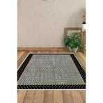 Dekoreko 604MP2-7 Kaymaz Taban Djt Salon Halısı Star Pamuk Modern 604M Siyah