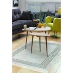 Dekoreko 626MK1-7 Kaymaz Taban Djt Salon Halısı Trend Saçaklı Modern 626M Gri