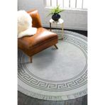 Dekoreko 626MP1-4 Kaymaz Taban Djt Salon Halısı Star Pamuk Saçaklı Yuvarlak Modern 626M Gri