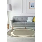 Dekoreko 657MP1-1 Kaymaz Taban Djt Salon Halısı Star Pamuk Saçaklı Oval Modern 657M Camel