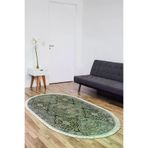 Dekoreko 659MD1-1 Kaymaz Taban Djt Salon Halısı Yıldız Deri Saçaklı Oval Modern 659M Bej