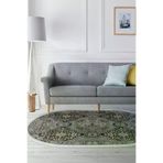 Dekoreko 659MK1-1 Kaymaz Taban Djt Salon Halısı Trend Saçaklı Oval Modern 659M Bej
