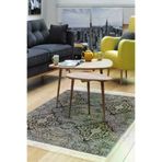 Dekoreko 659MP1-7 Kaymaz Taban Djt Salon Halısı Star Pamuk Saçaklı Modern 659M Bej