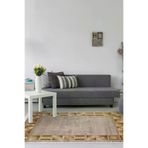Dekoreko 691MK1-7 Kaymaz Taban Djt Salon Halısı Trend Saçaklı Modern 691M Camel