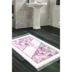 Dekoreko 729K1-9 Kaymaz Taban Djt Banyo Halısı Trend Saçaklı Modern 729 Pudra