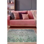 Dekoreko 743K2-7 Kaymaz Taban Djt Salon Halısı Trend Modern 743 Mavi