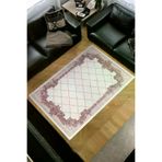 Dekoreko 748K2-7 Kaymaz Taban Djt Salon Halısı Trend Modern 748 Pudra