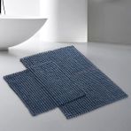 Dekoreko Boncuk Pamuklu 2'li Banyo Banyo Paspası Gümüş