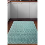 Dekoreko Dijital Mutfak Halısı Trend Keçe Kaymaz Taban Iskandinav Celestine Turkuaz - 160 x 230 cm