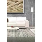 Dekoreko Dijital Salon Halısı Yıldız Deri Kaymaz Taban Saçaklı İskandinav Mali Açık Kahve D-F5078D1-7