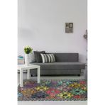 Dekoreko F5008P2-7 Kaymaz Taban Djt Salon Halısı Star Pamuk Iskandinav F5008 Renkli