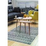 Dekoreko F5078K2-7 Kaymaz Taban Djt Salon Halısı Trend Iskandinav F5078 Lacivert