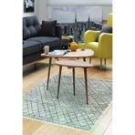 Dekoreko F5079D2-7 Kaymaz Taban Djt Salon Halısı Yıldız Deri Iskandinav F5079 Yeşil