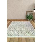 Dekoreko F5079K1-7 Kaymaz Taban Djt Salon Halısı Trend Saçaklı Iskandinav F5079 Bej
