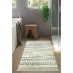Dekoreko F5080P1-9 Kaymaz Taban Djt Banyo Halısı Star Pamuk Saçaklı Iskandinav F5080 Gri